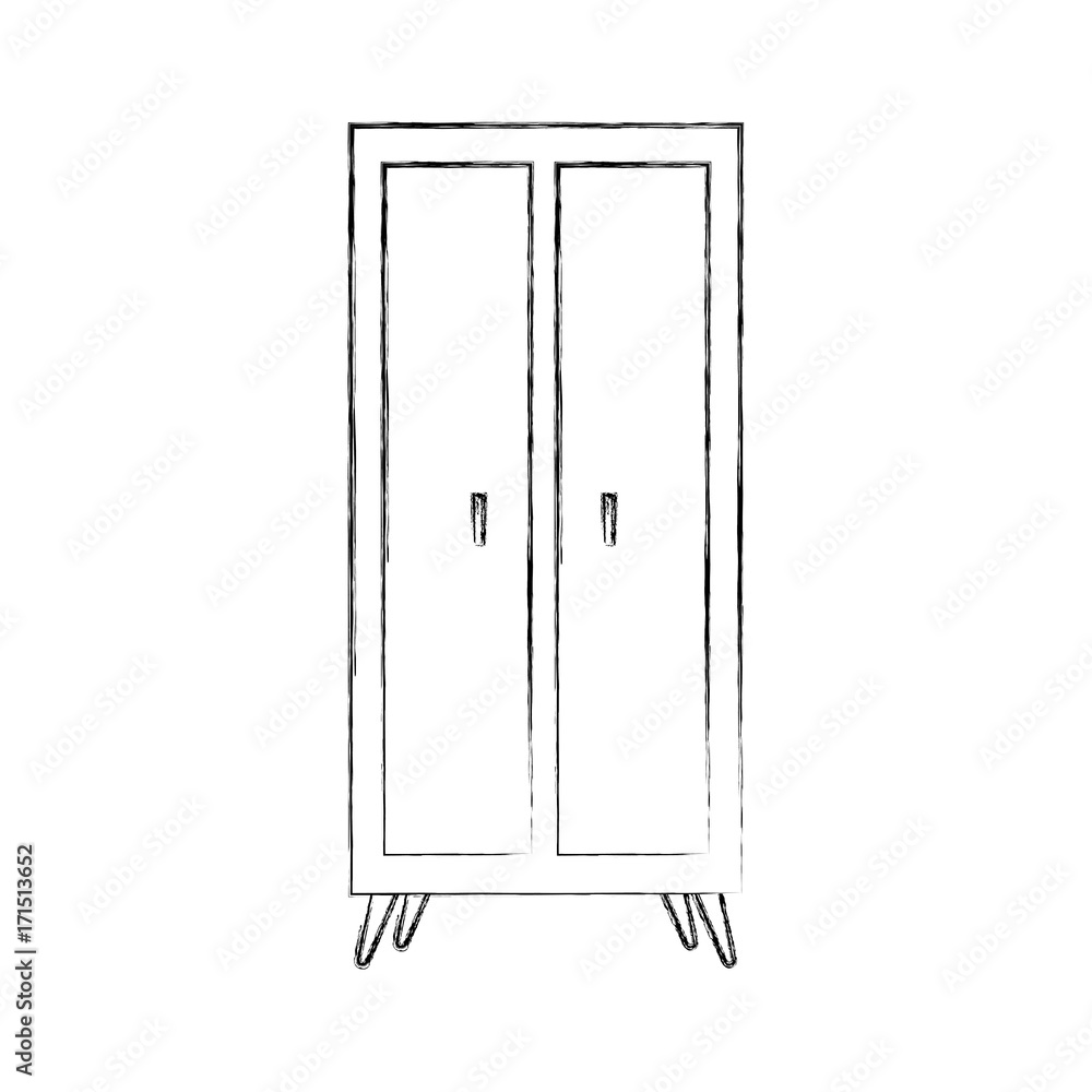 wooden wardrobe furniture home decoration icon vector illustration wooden wardrobe furniture home decoration icon vector illustration