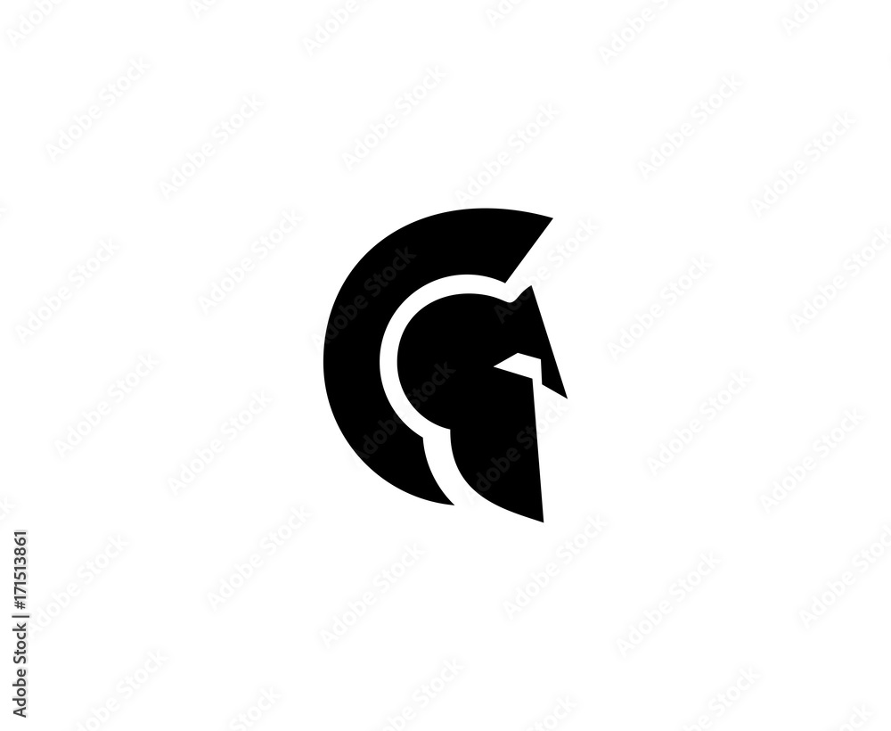 Obraz premium Spartan helmet logo