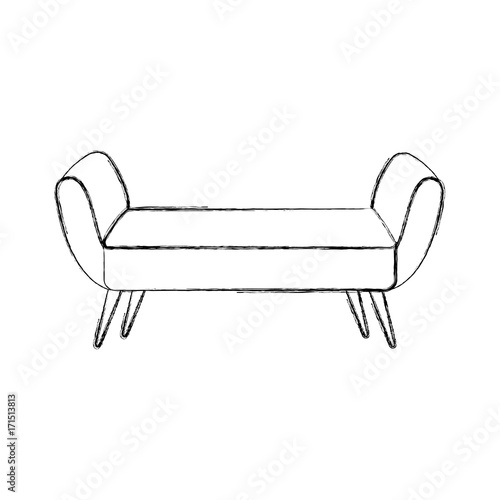 sofa divan or couch elegant furniture icon style interior vector illustration