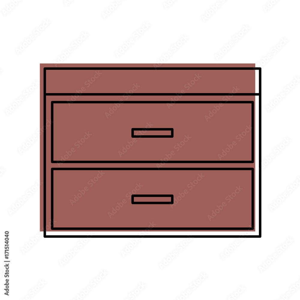 wooden chest of drawers furniture material modern style vector illustration wooden chest of drawers furniture material modern style vector illustration