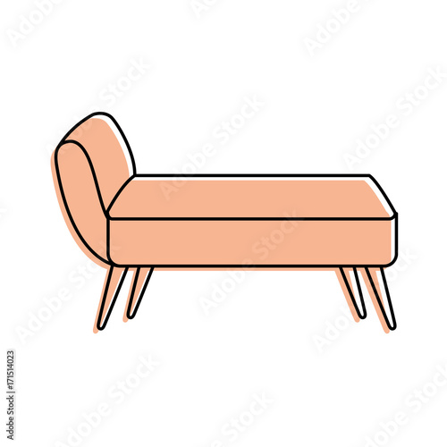 sofa divan or couch elegant furniture icon style interior vector illustration
