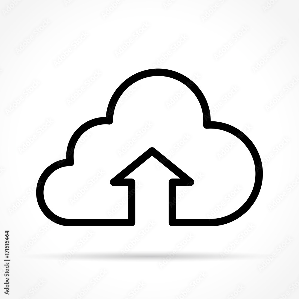 cloud icon on white background cloud icon on white background