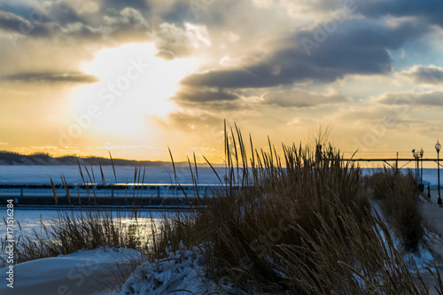 Winter Sunset from Michigan City, IN