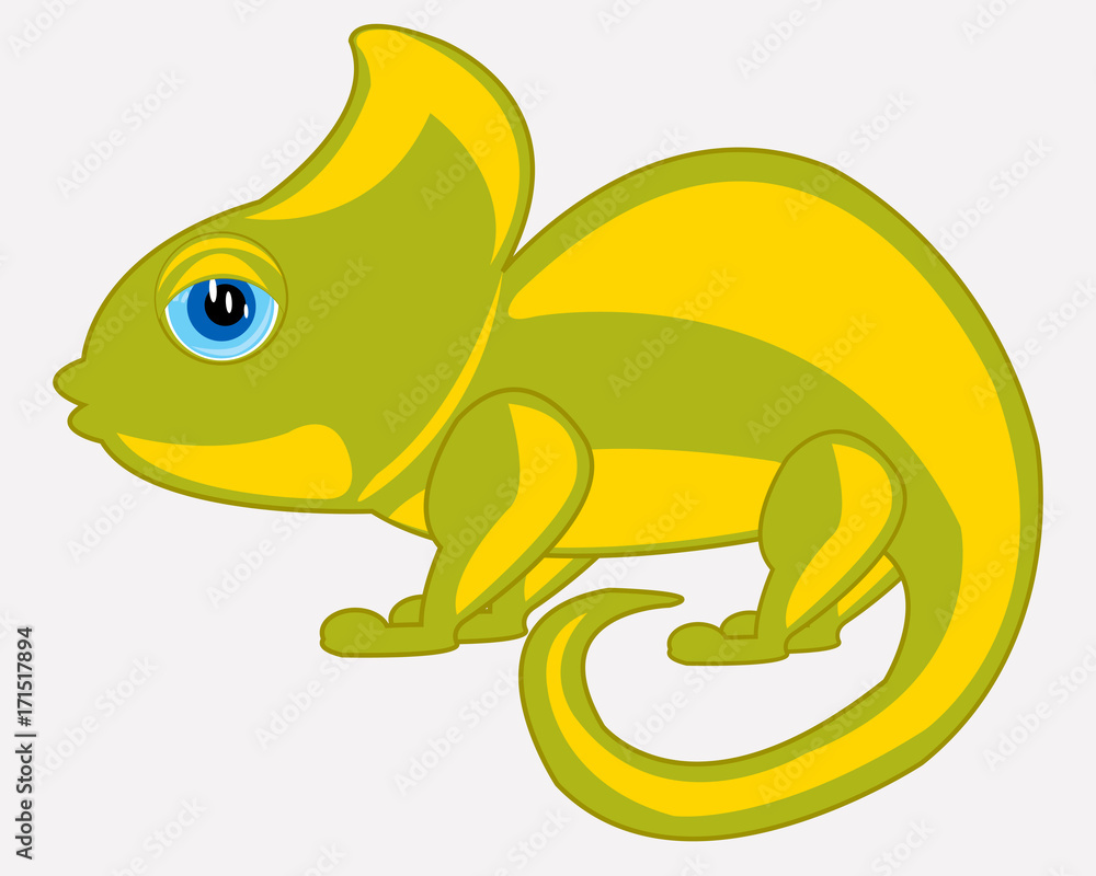 Fototapeta premium Cartoon animal chameleon