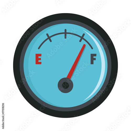 Fuel meter flat icon vector illustration for design and web isolated