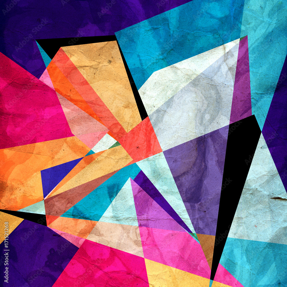 Fototapeta premium Abstract bright geometric background