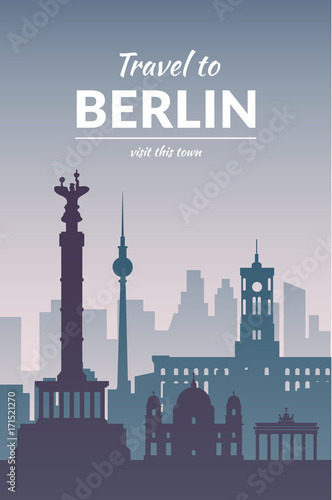 Famous city scape and text.