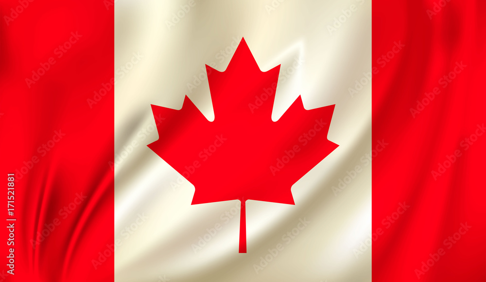 3D Waving Flag of Canada. Vector illustration 3D Waving Flag of Canada. Vector illustration