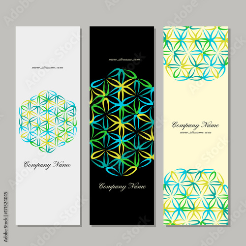 Banners design, flower of life