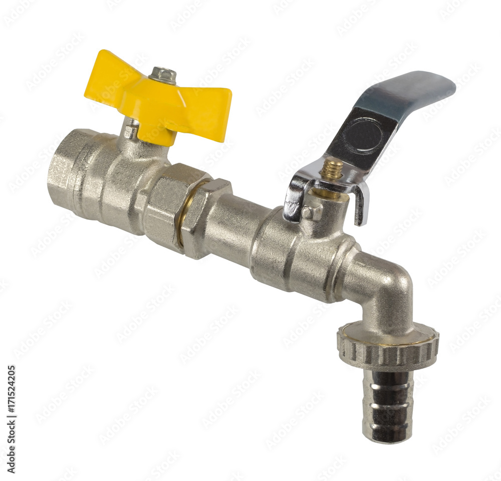 Water valve set isolated on white Water valve set isolated on white