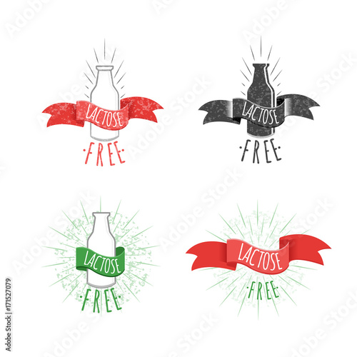 Lactose free logo or icon. Vector illustration.