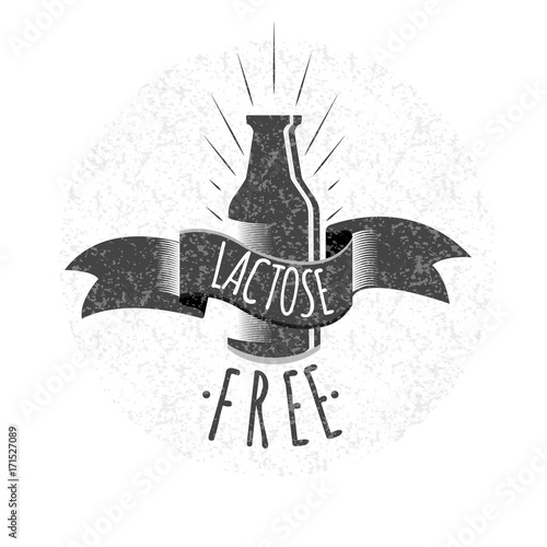 Lactose free logo or icon. Vector illustration.