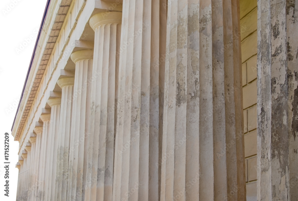 Architectural construction with columns Architectural construction with columns
