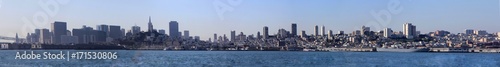 panorama of San Francisco and Bay Bridge taken from Treasure Island © shenmanjun