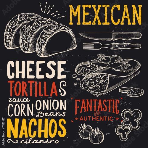 Mexican poster for restaurant.