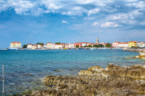 Porec town and harbor on Adriatic sea in Croatia, Europe.