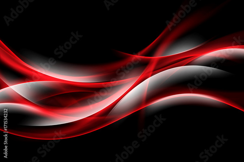 Red Glowing Waves Background