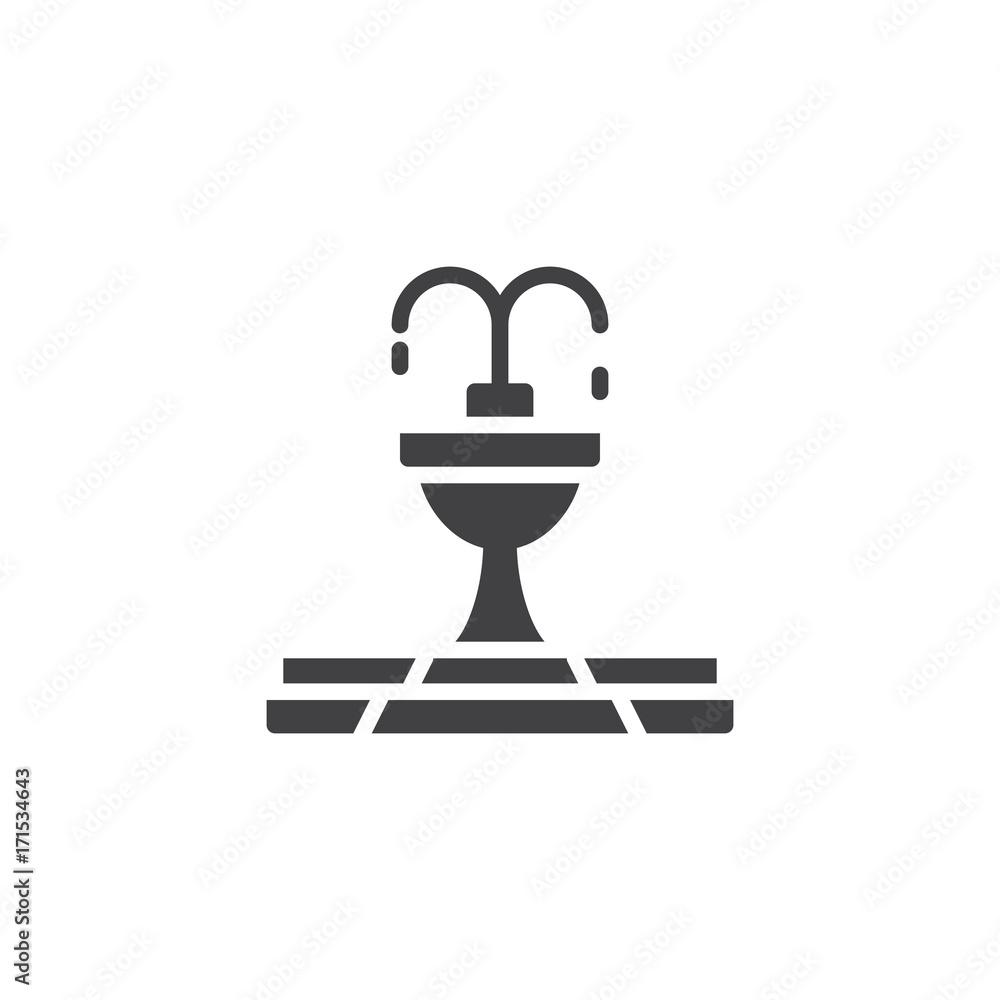 Fountain icon vector, filled flat sign, solid pictogram isolated on white. Symbol, logo illustration. Fountain icon vector, filled flat sign, solid pictogram isolated on white. Symbol, logo illustration.