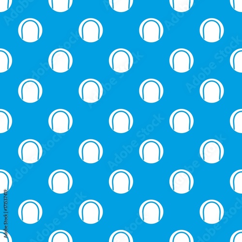 Black and white tennis ball pattern seamless blue