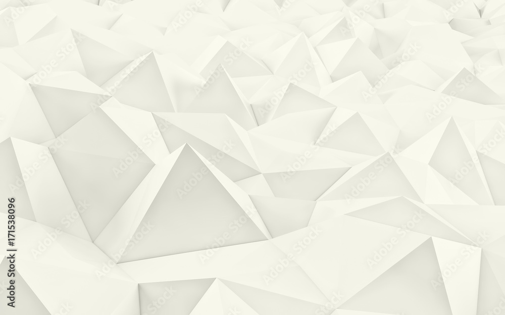 Obraz premium Abstrakcjonistyczny biały geometryczny tło. Złota tekstura z cieniem. Renderowanie 3D