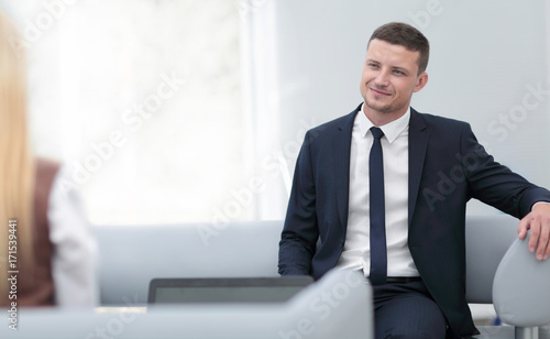 successful businessman sitting in the office
