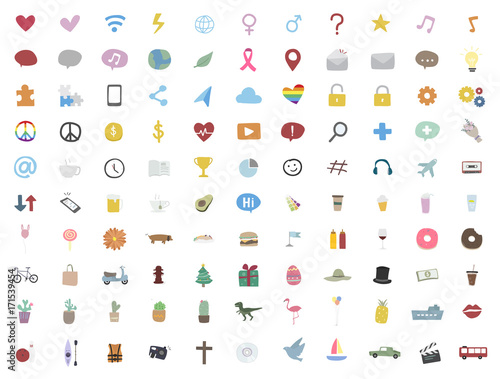 Vector collection of business icons