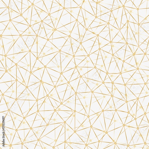 Messy connected dots seamless background.