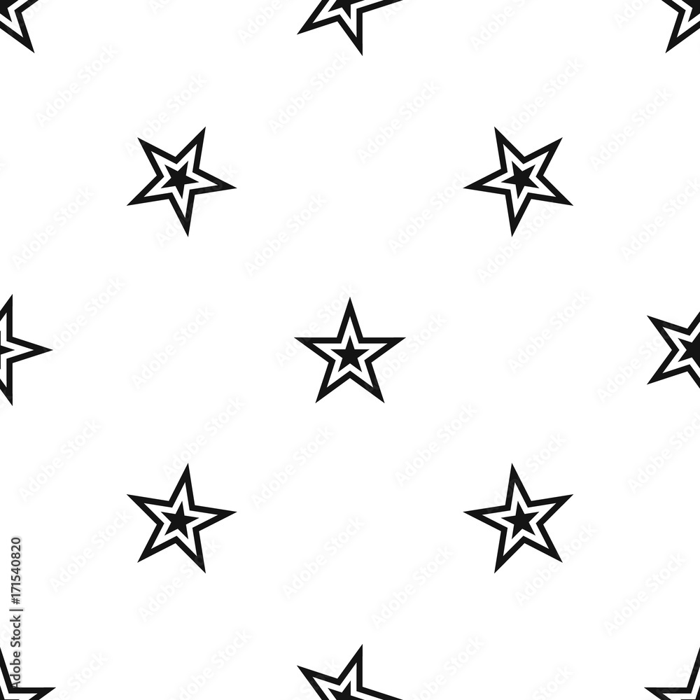 Obraz premium Star pattern seamless black