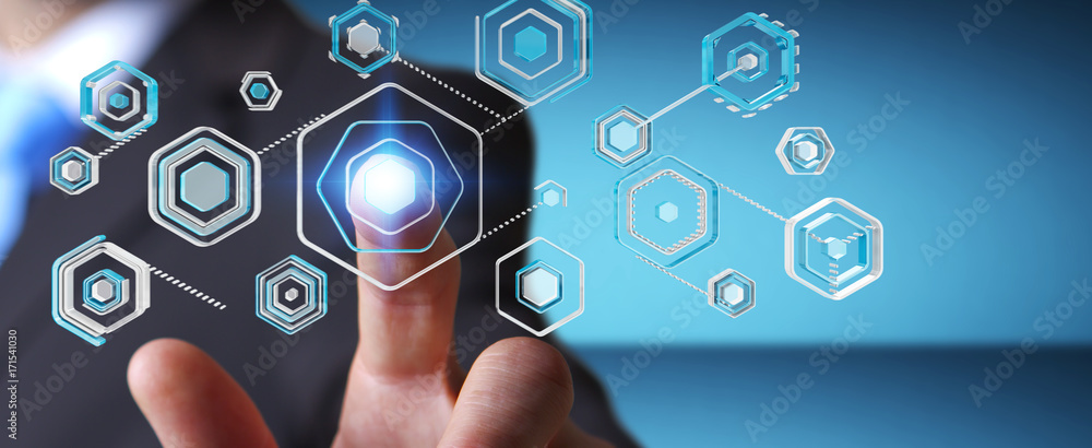 Businessman using antivirus to block a cyber attack 3D rendering Businessman using antivirus to block a cyber attack 3D rendering