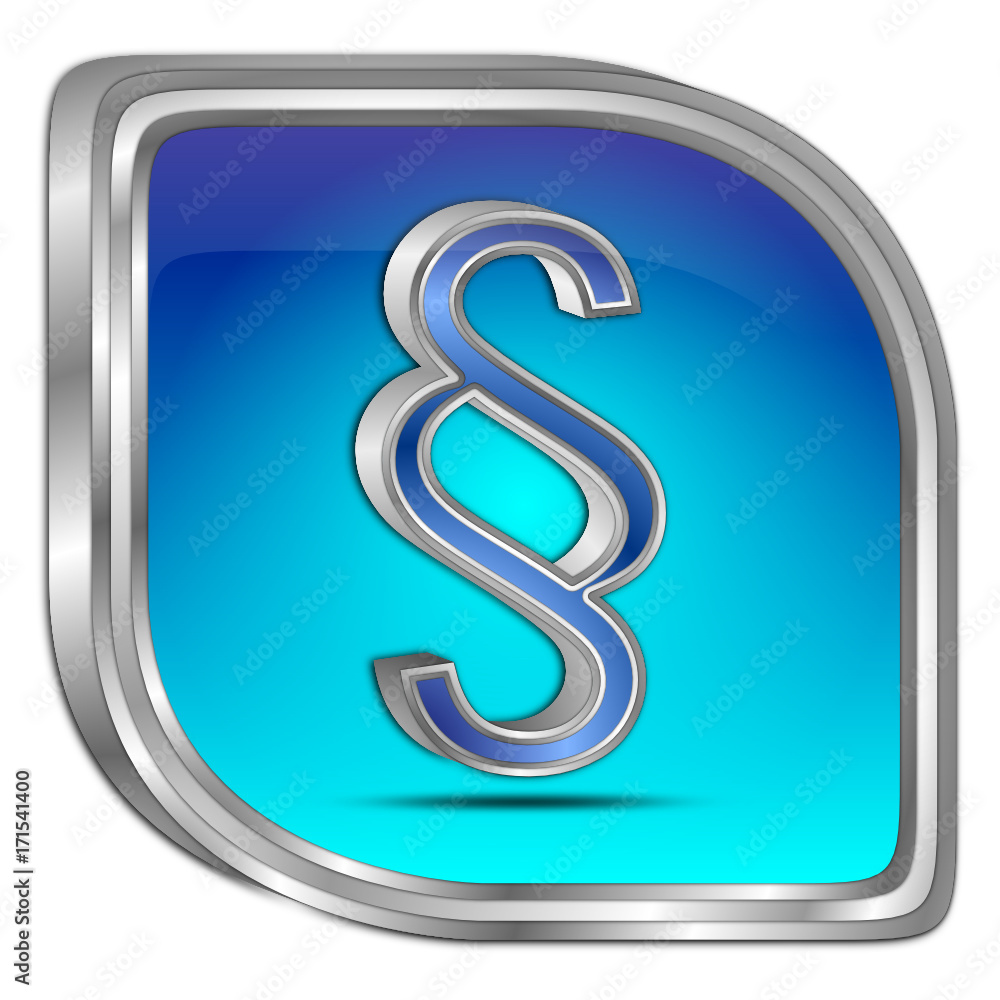 Law paragraph button - 3D illustration Law paragraph button - 3D illustration
