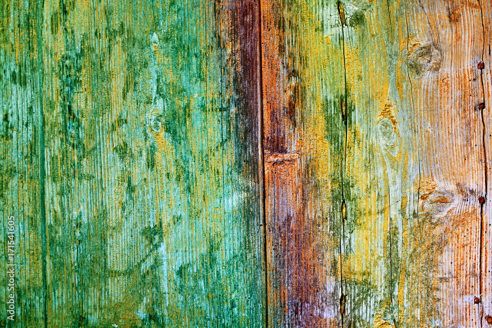multicolored wood texture.  abstract grunge wood texture. multicolored boards background. 