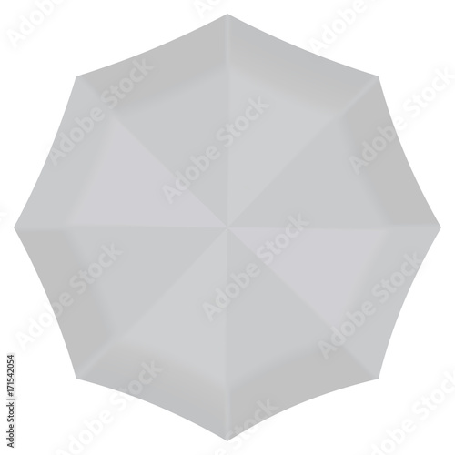 Front round umbrella mockup, realistic style