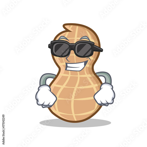 Super cool peanut character cartoon style