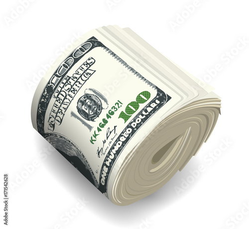 Money rolled up