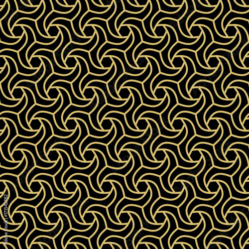 Seamless vector ornament. Modern background. Geometric modern golden pattern
