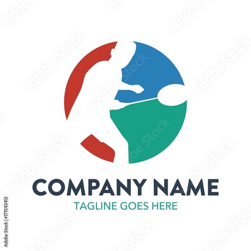 Unique Badminton Logo Template