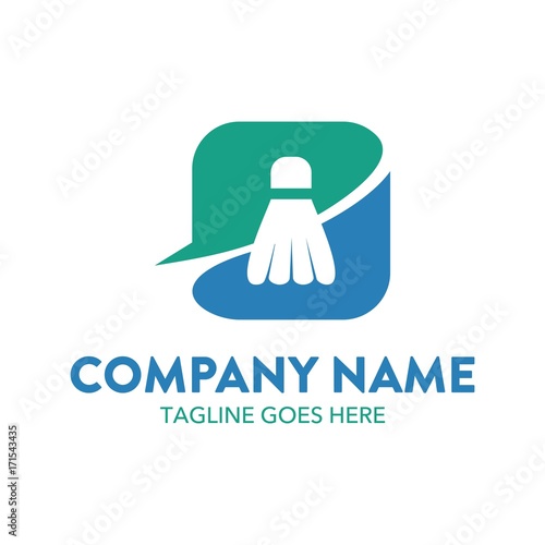 Unique Badminton Logo Template