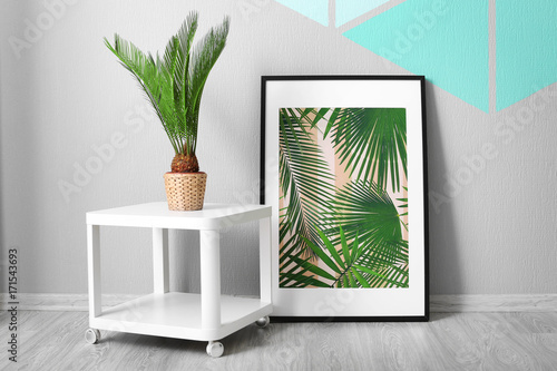 Framed picture of tropical ...
