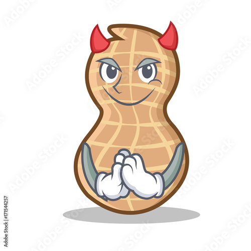 Devil peanut character cartoon style