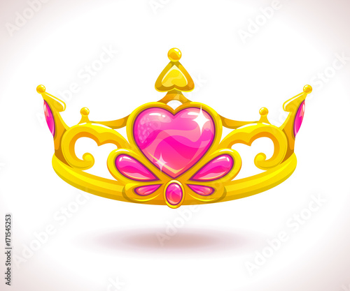 Beautiful golden princess crown