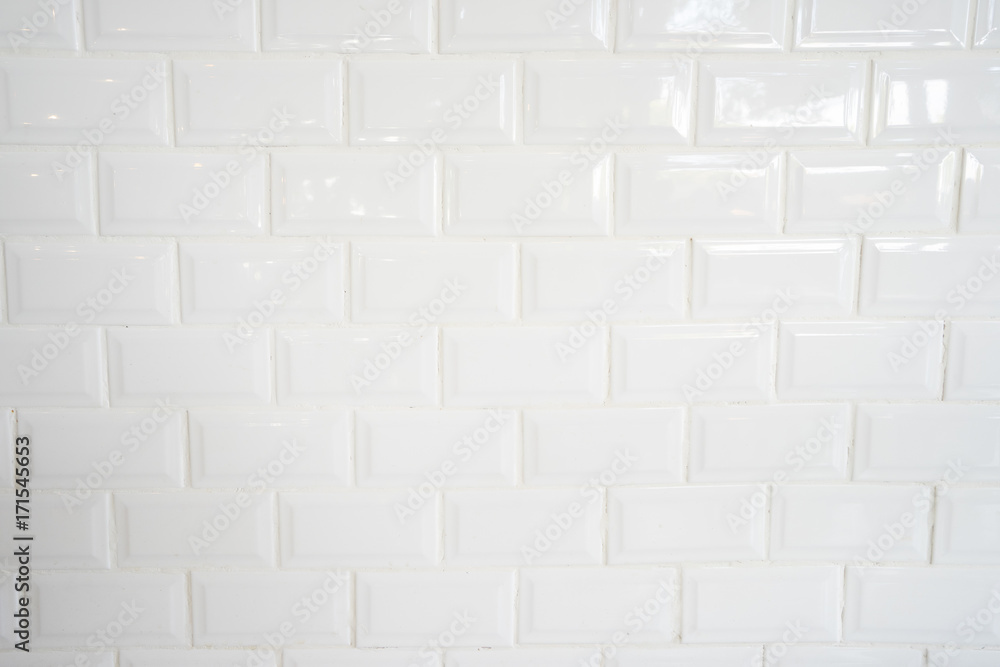 Abstract square white ceramic brick wall background Abstract square white ceramic brick wall background
