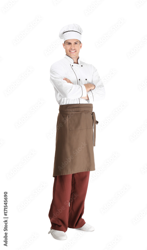 Male chef on white background Male chef on white background