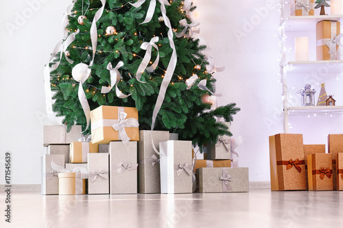 Decorated Christmas tree wi...