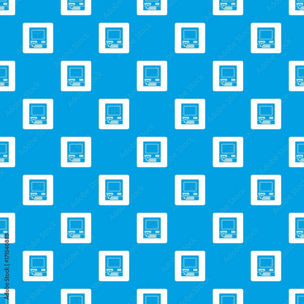 ATM bank cash machine pattern seamless blue ATM bank cash machine pattern seamless blue
