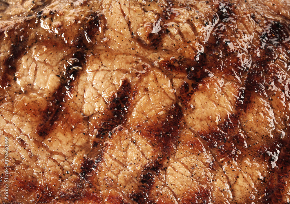 Tasty grilled steak, close up Tasty grilled steak, close up