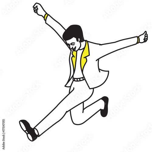 Man jumping in the air