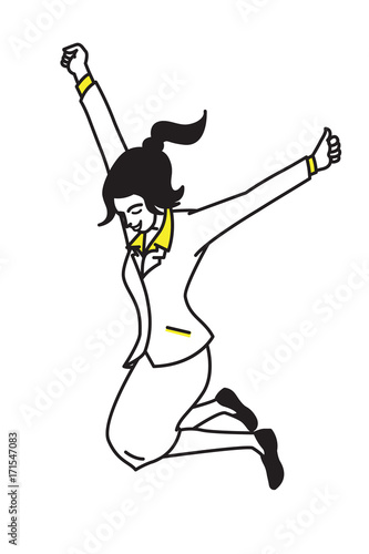Jumping in the air