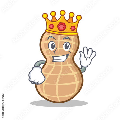 King peanut character cartoon style