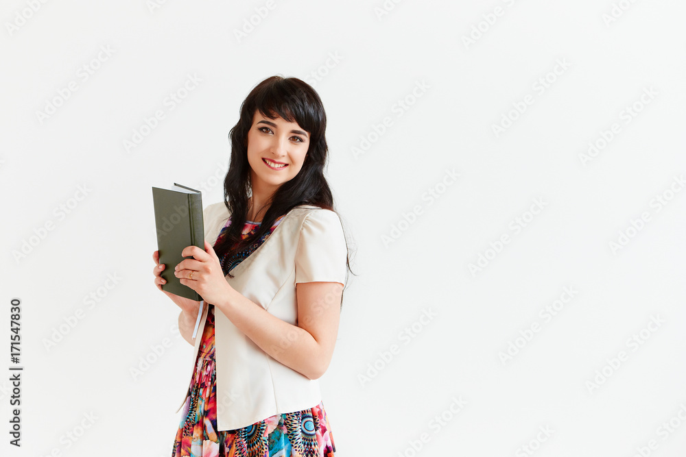 Portrait of business woman on white background Portrait of business woman on white background