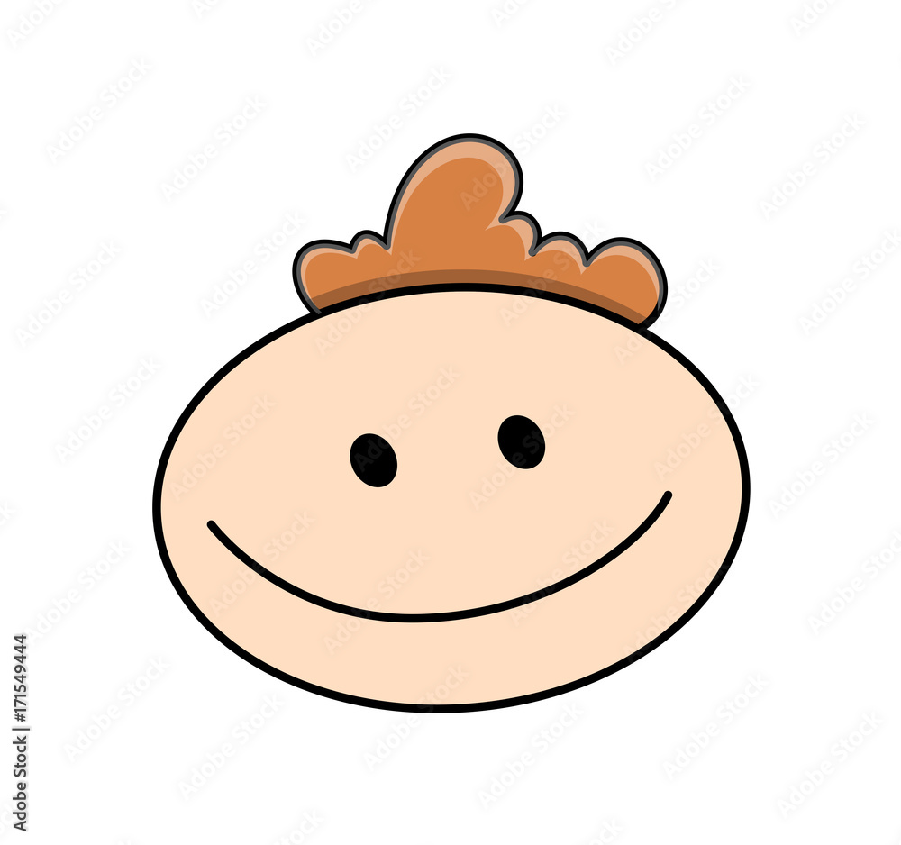 Happy Cartoon Character Face Expression Happy Cartoon Character Face Expression
